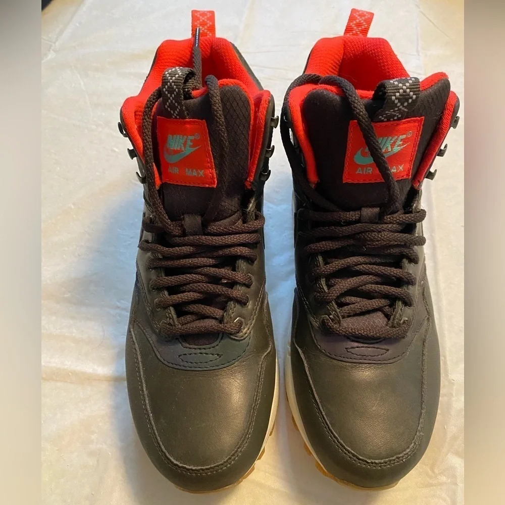 Nike Air Max 1 Mid Sneakerboot Women's Size 7.5 807307-300 Sequoia Crimson
